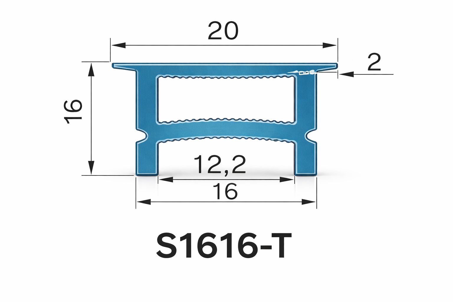16×16mm Quick Install Neon Light Housing – S1616-T Black Transparent Mounting Edge | Silicone LED Channel System | Max Strip Width ≤12 mm | Top-Emitting Neon Diffuser Cover | for Cove Lighting & LED Signage Lighting | 164FT/50M