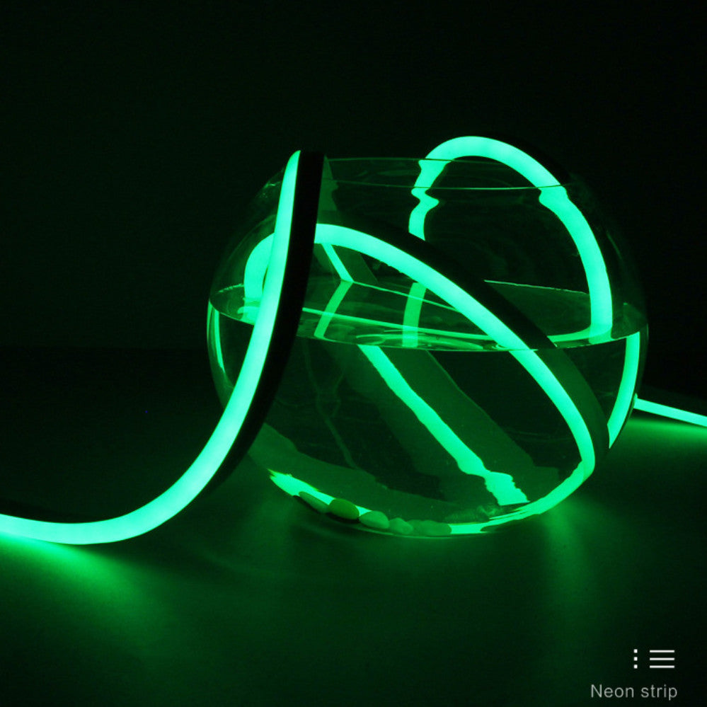 High Voltage RGB LED Neon Rope Light - 10x20mm | SMD5050 60 LEDs/M | AC110V / 220V Flexible Neon LED Strip | 12W/M | IP65 Waterproof Cuttable Neon Flex for Indoor & Outdoor Decoration | with Remote Control, Power Plug | 10/50M