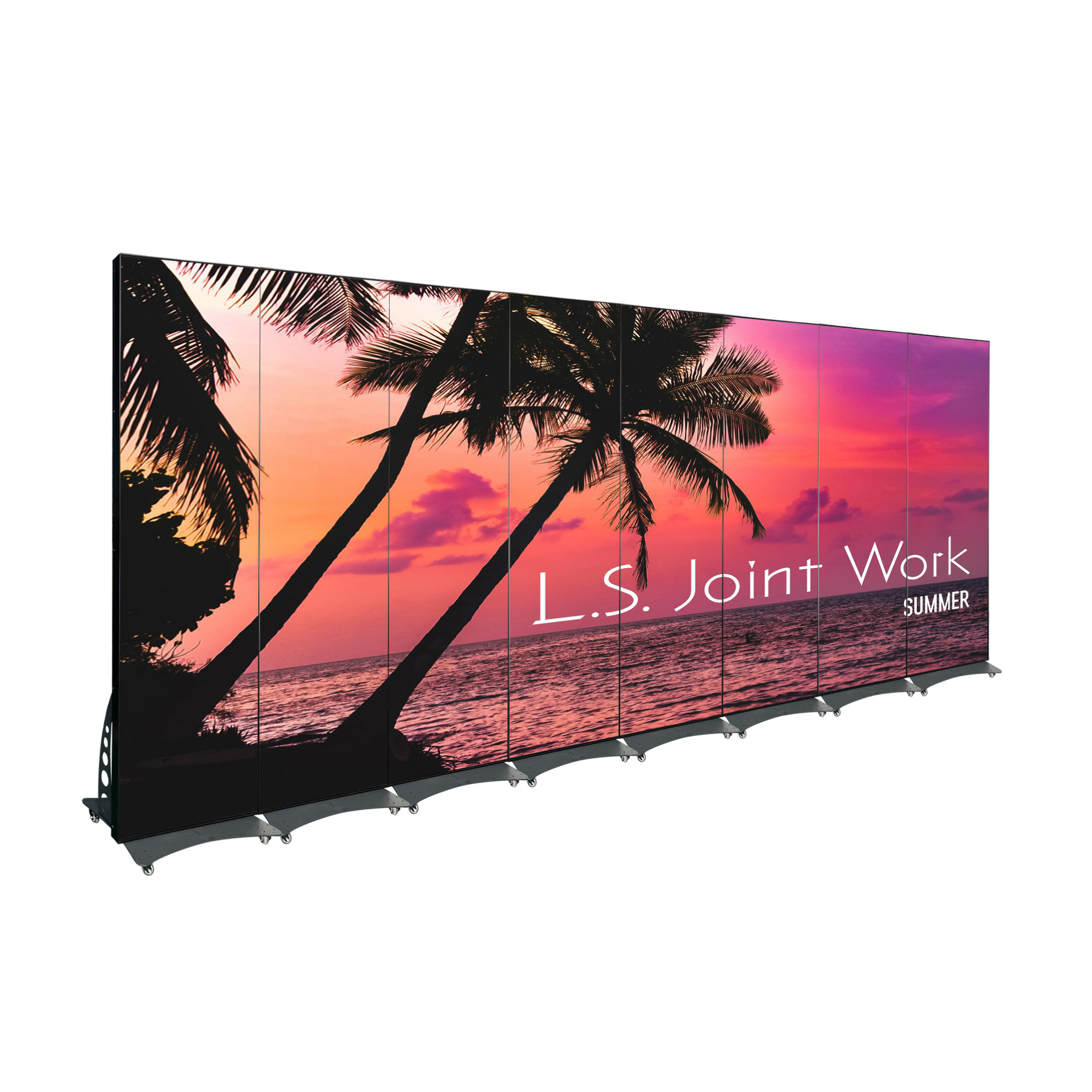 Grand écran mural LED série EP-GOB | 5120 × 1920 mm (16,8 pi × 6,3 pi) | Écran LED d'intérieur P2.5 clé en main | Surface GOB | Raccordement magnétique