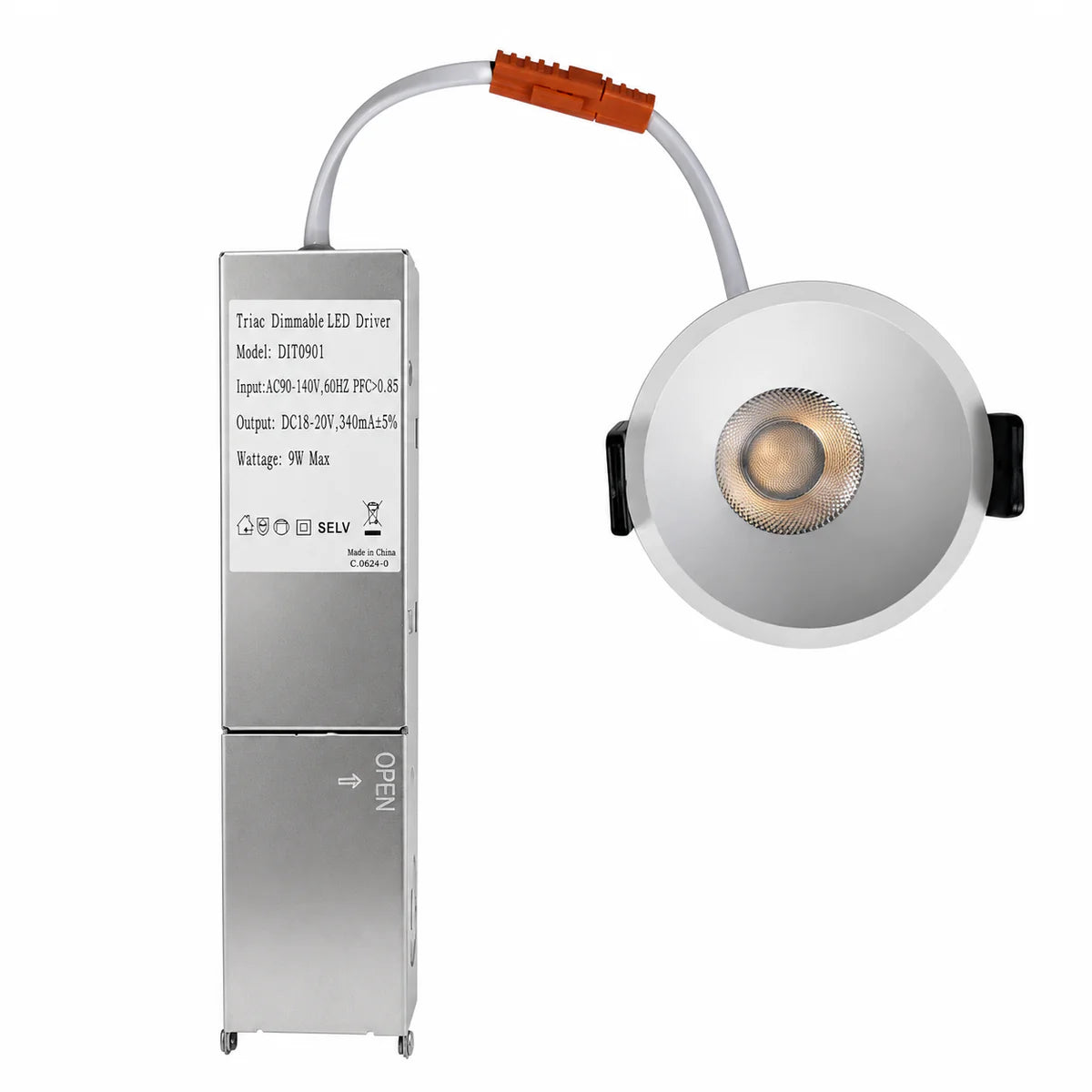 4er-Pack 3 Zoll dimmbares LED-Downlight mit schwarzem Rand, 5 W (entspricht 40 W Halogen), CRI80, LED-Deckenleuchte
