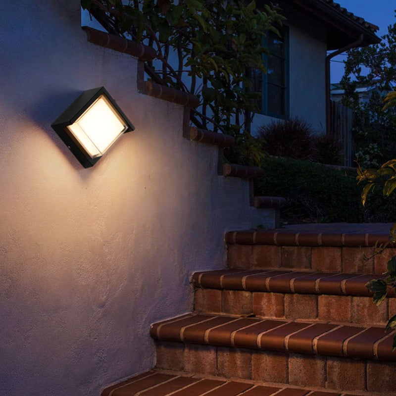 Diamond Angle Waterproof LED Wall Light – 18W | 3000K / 4000K / 6000K | Black Housing | Up & Down Outdoor Wall Sconce for Porch, Garden, Balcony & Indoor Decoration | Aluminum Housing | IP65 | 2-Pack