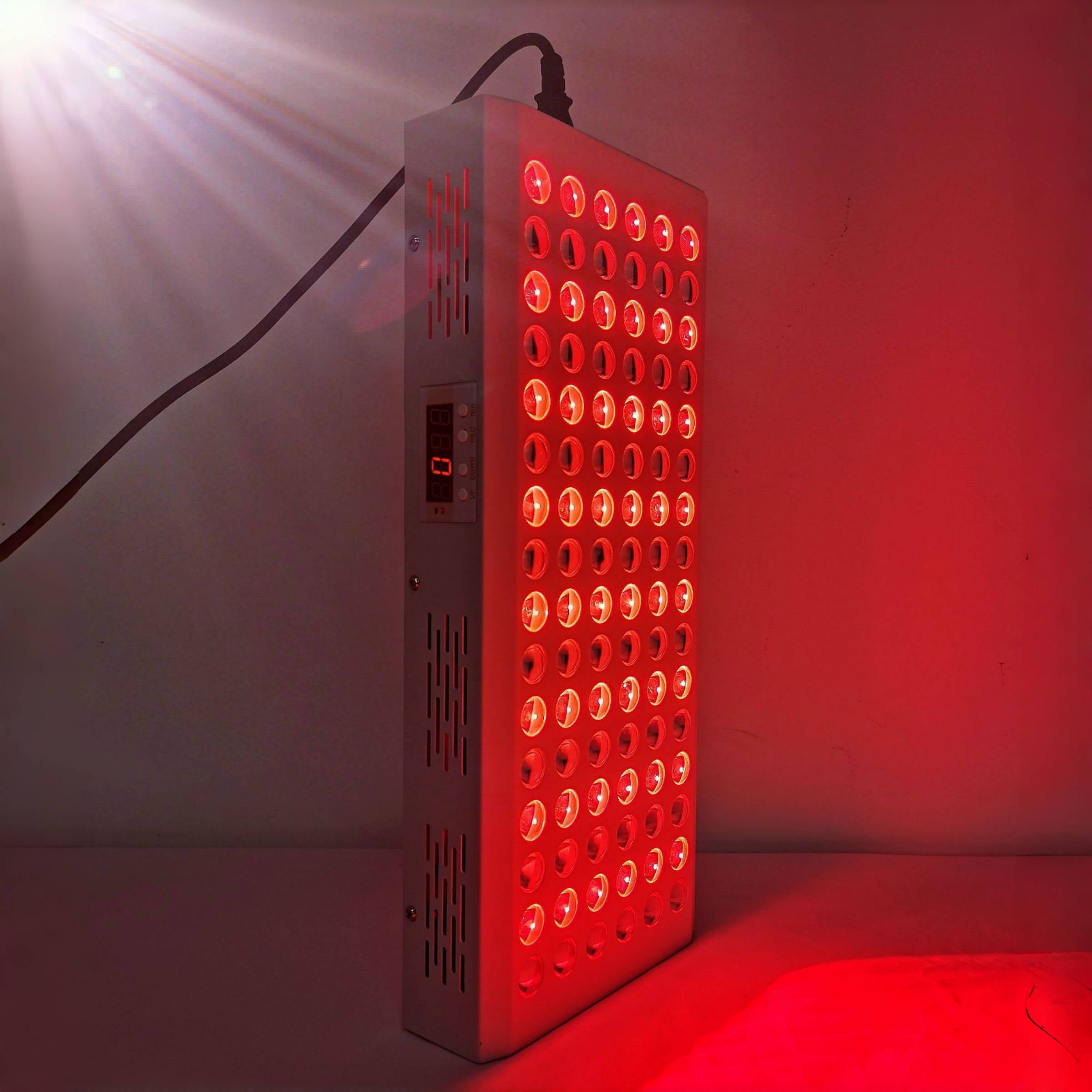 AL-PRO Series Large Panel Infrared Therapy Lamp – 140W / 260W / 420W | Dual Chip Red Light & Infrared | Touch Control with Timer & Pulse Dimming | 30° Lens | AC85–265V | Included Hanging Rope, Protective Goggles | for Skin Beauty | US / EU / UK / AU Plug