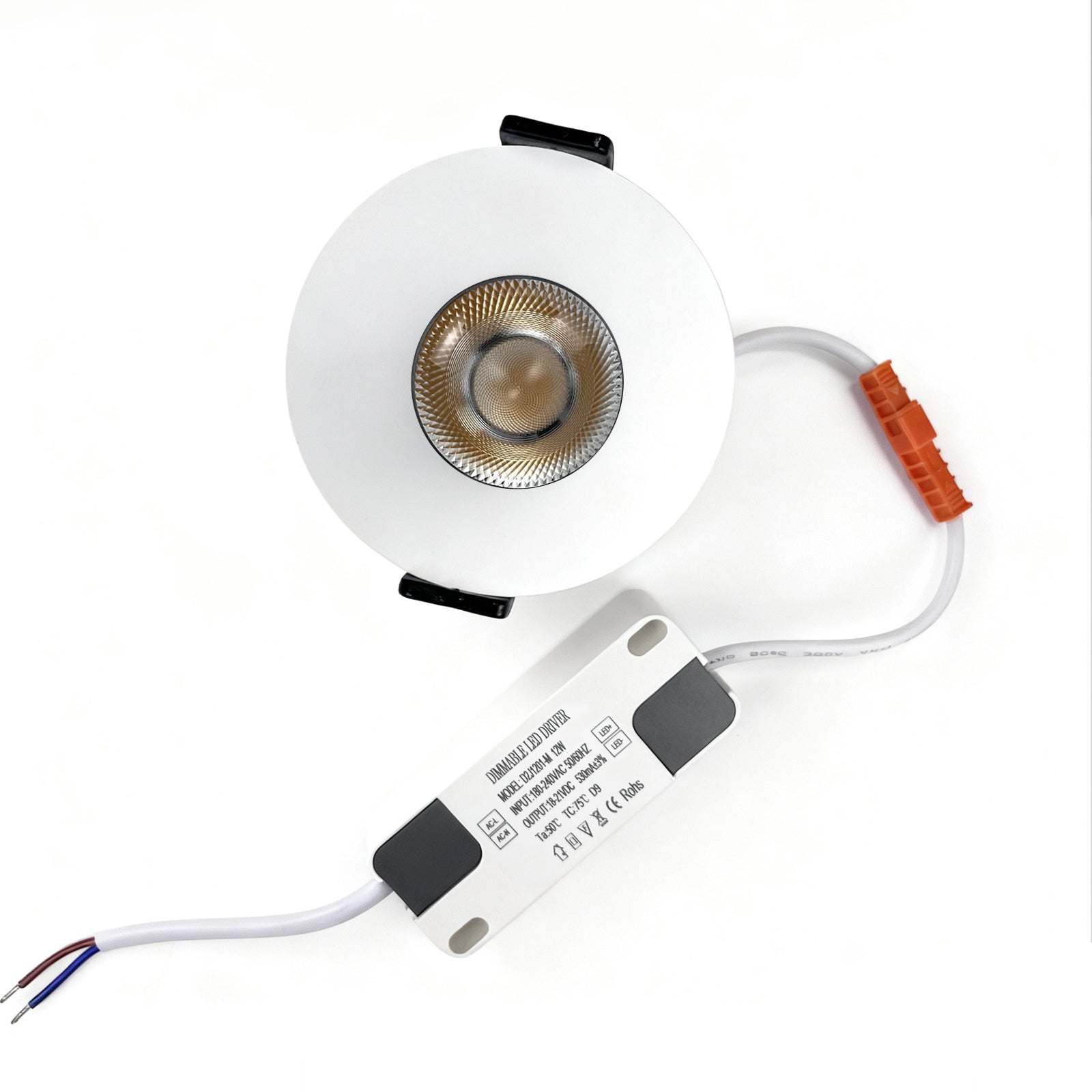 4er-Pack Low Profie LED-Downlight 3W/5W/7W/12W/15W/18W/24W CRI80 Anti-Fog Deckeneinbauleuchte mit festem Kopf