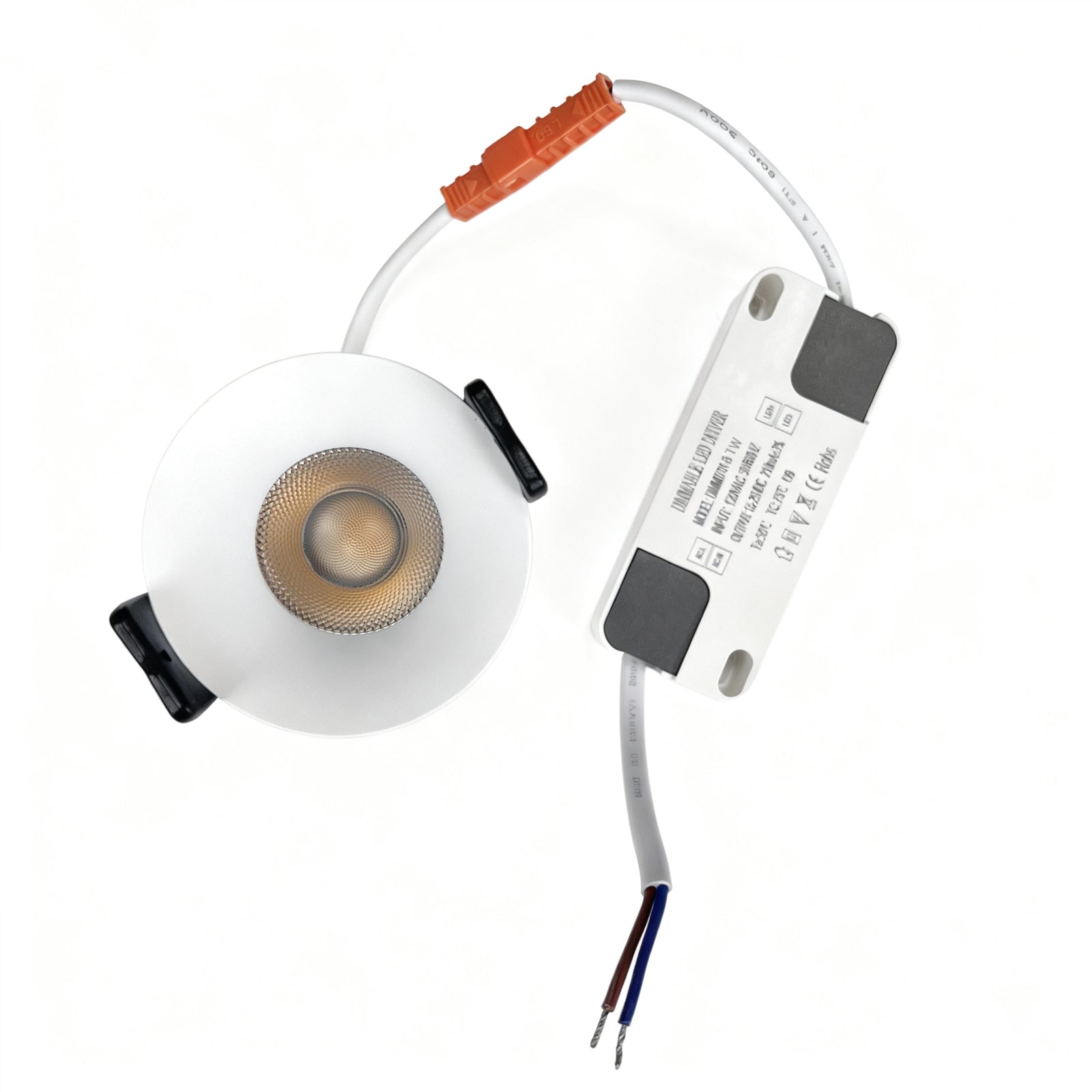 4er-Pack Low Profie LED-Downlight 3W/5W/7W/12W/15W/18W/24W CRI80 Anti-Fog Deckeneinbauleuchte mit festem Kopf