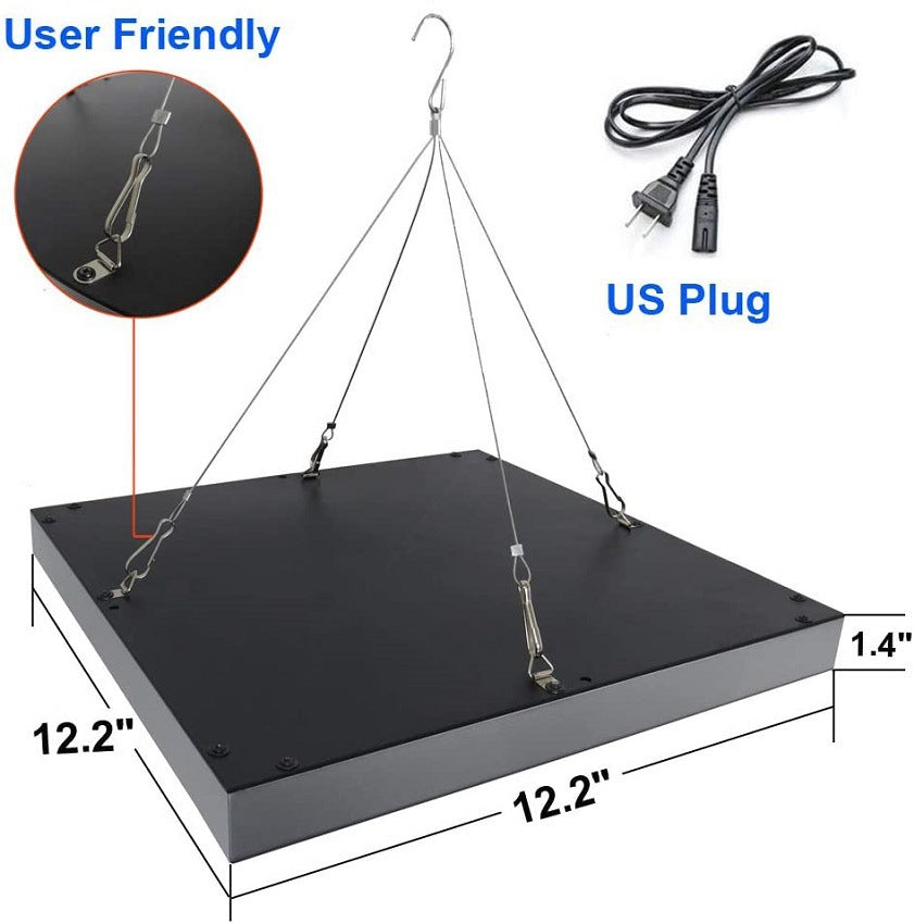20W Floor Standing Blue Light Tanning Lamp – Blue Light 460–465nm | Dimmable & Timer | AC100–240V | Aluminum Alloy + PC Cover | Includes Floor Stand | for Skin Tanning, Bronze Finish | US / EU Plug