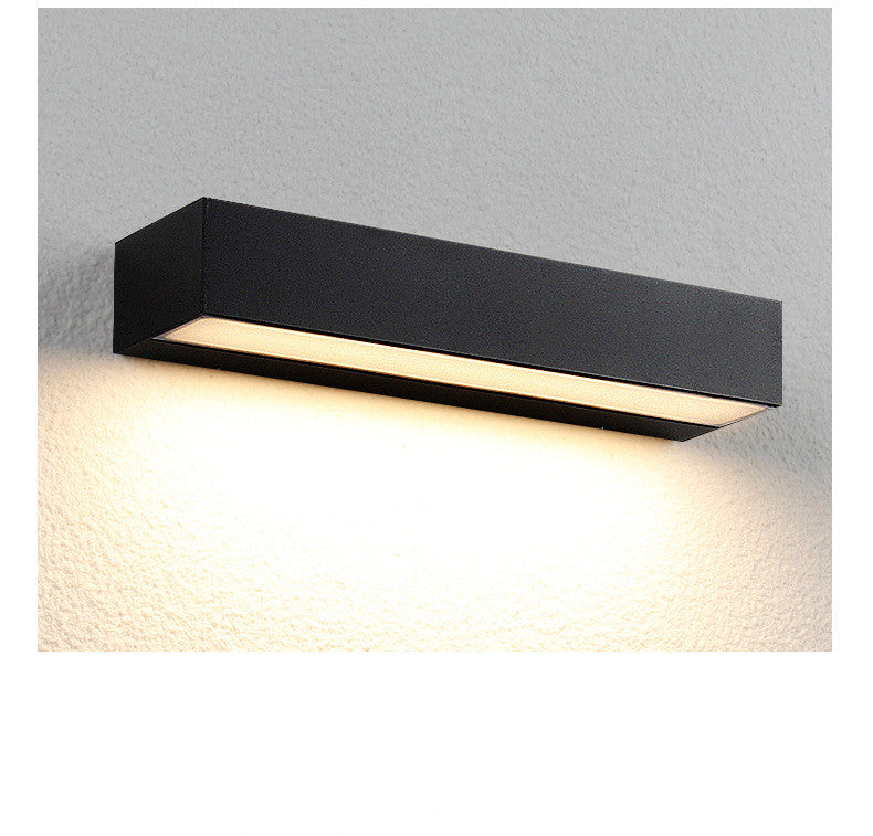 Outdoor LED Wall Light, Long Black Aluminum LED Wall Sconce - 12W / 18W / 28W | 3000K / 6000K | IP65 Waterproof Square Aluminum Wall Lamps