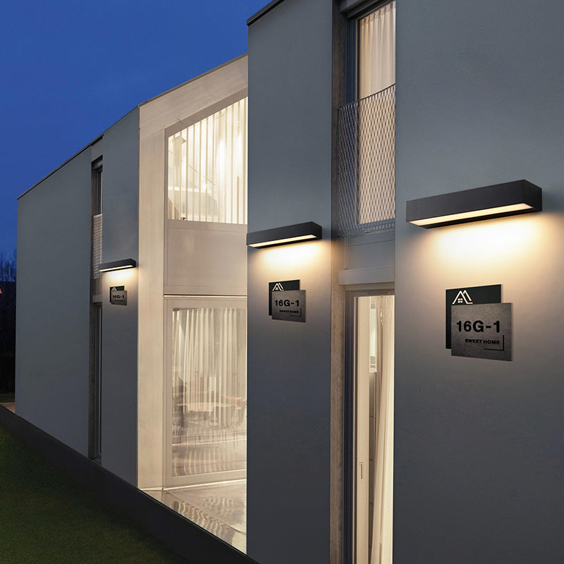 Outdoor LED Wall Light, Long Black Aluminum LED Wall Sconce - 12W / 18W / 28W | 3000K / 6000K | IP65 Waterproof Square Aluminum Wall Lamps