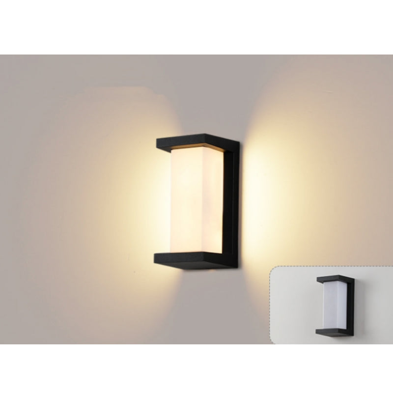 Open Frame Vertical Waterproof LED Wall Light – 18W | 3000K / 4000K / 6000K | Black Housing | Up & Down Outdoor Wall Sconce for Porch, Garden, Balcony & Indoor Decoration | Aluminum Housing | IP65 | 2-Pack
