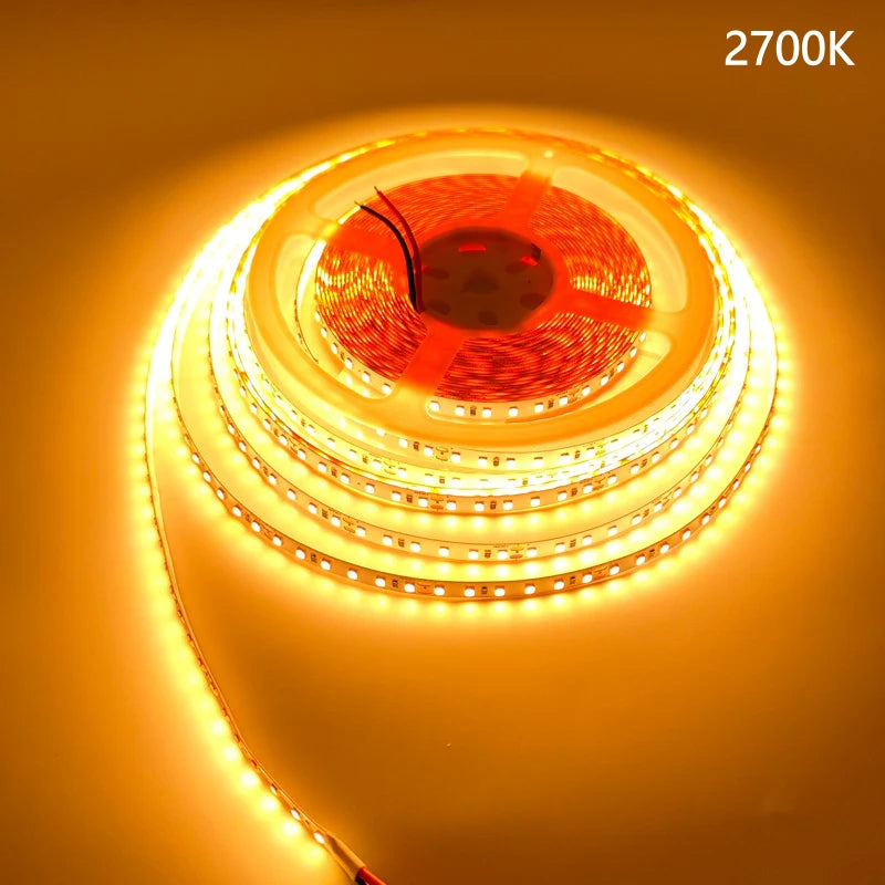 Bande lumineuse LED flexible SMD2835 600 LED 12 V 60 W, 5 mètres, couleur réelle, IRC95+