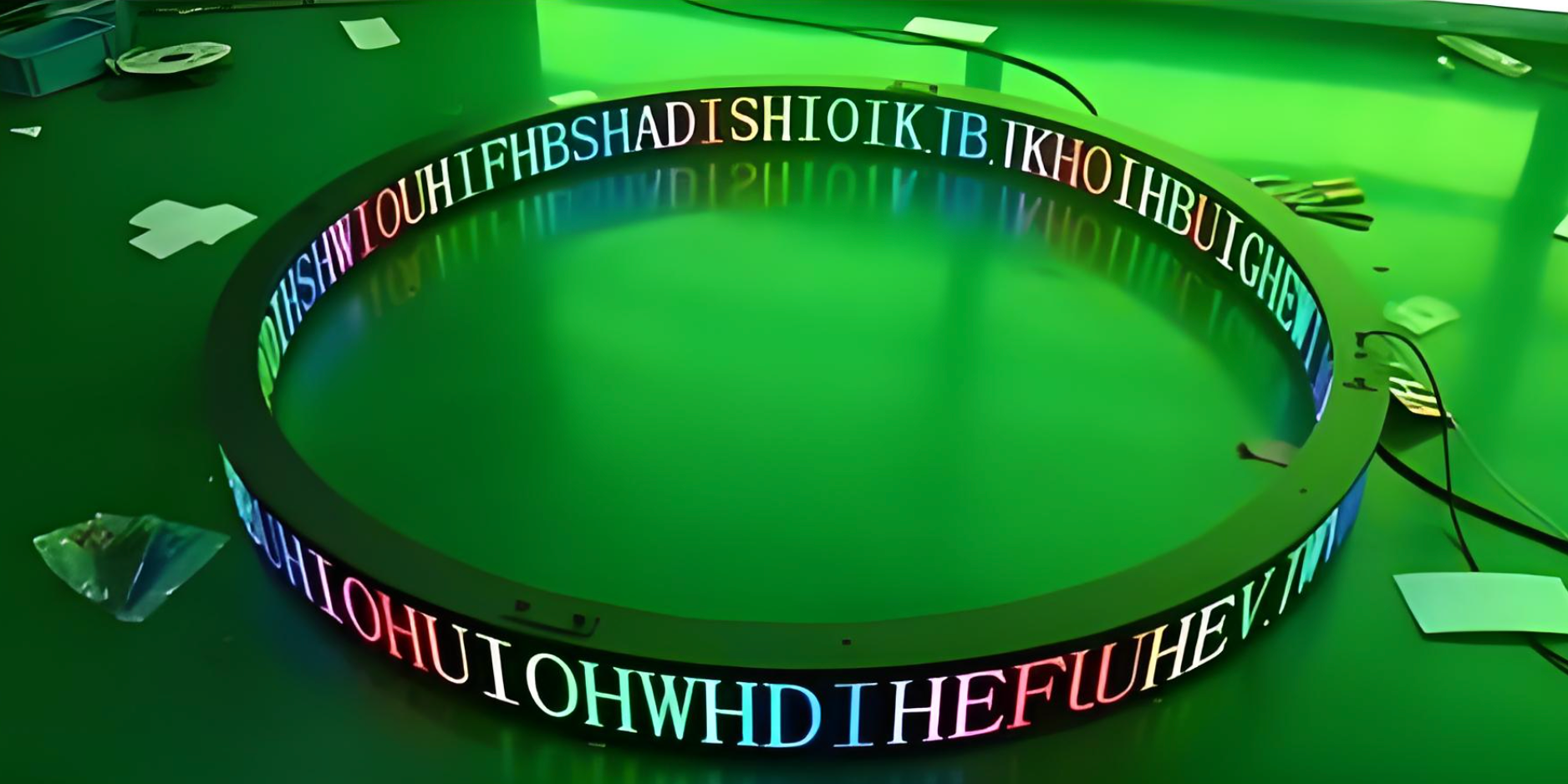P2.5 Runder LED-Ticker für den Innenbereich, doppelseitiger LED-Anzeigering