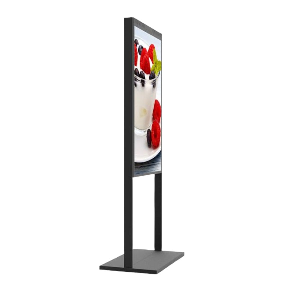 Écran LCD double face haute luminosité 55", 2 500 nits à l'avant et 700 nits à l'arrière, Android 2+32 G, non tactile, Cloud/APP/USB, support suspendu/au sol