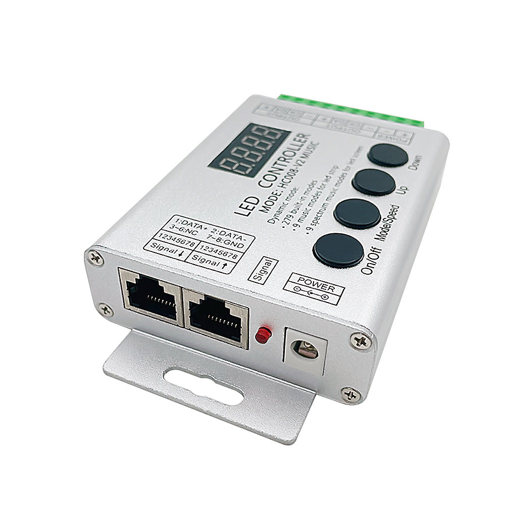 Pixel SPI LED Controller – DC5V-24V | Aluminum Housing RF Wireless Remote | Compatible with SK6812, WS2811, WS2812, UCS1903, TM1804 | For Addressable RGB/RGBW LED Strips