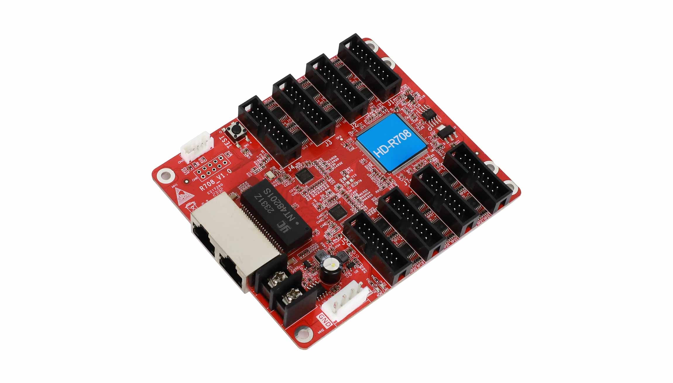 Huidu HD-R708-Empfangskarte – 128 × 512 Pixel | Hochkompatible LED-Anzeige-Steuerkarte für LED-Anzeigebildschirme