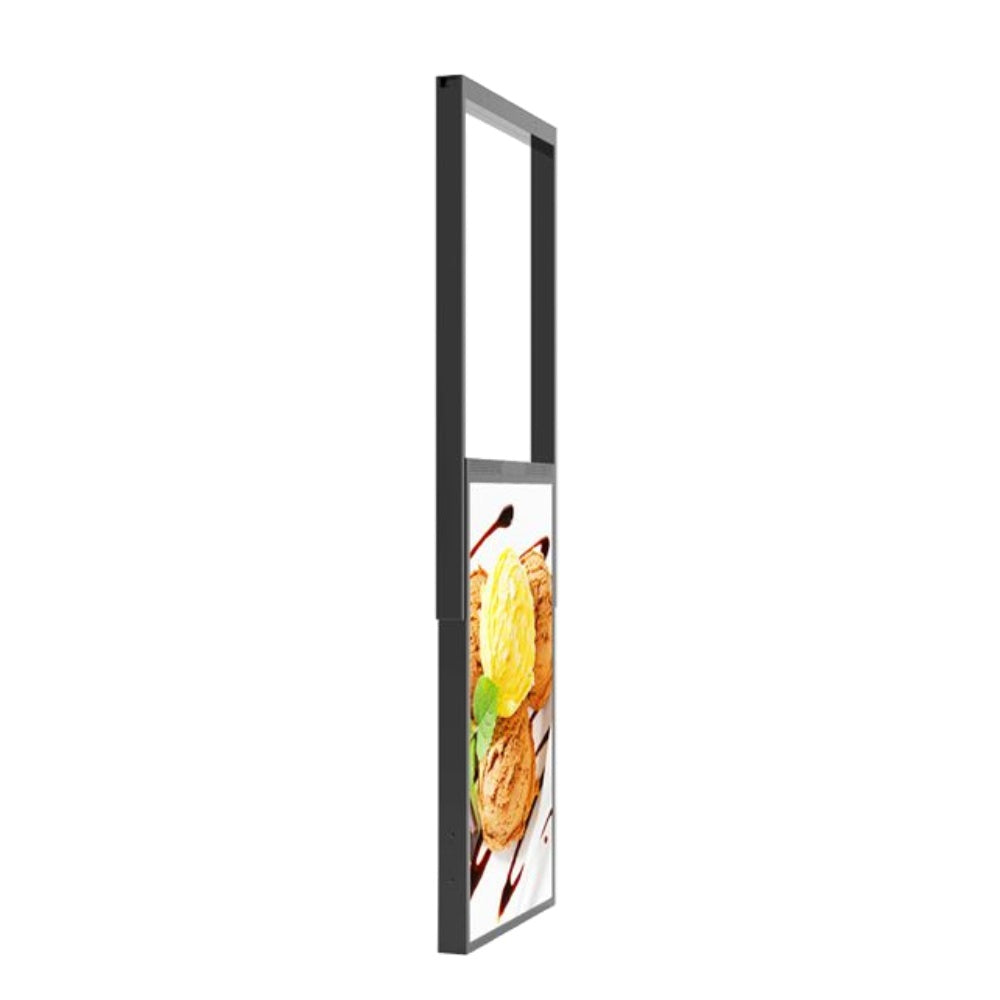 Écran LCD double face haute luminosité 55", 2 500 nits à l'avant et 700 nits à l'arrière, Android 2+32 G, non tactile, Cloud/APP/USB, support suspendu/au sol