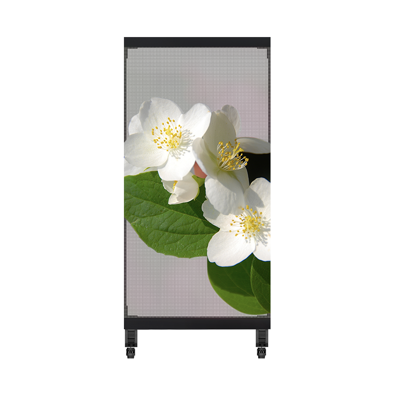 Transparentes LED-Posterdisplay der EP-T-Serie | 1 × 2 m | P3,91 mm | Holografischer LED-Film für Schaufenster