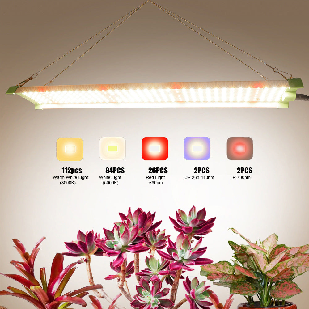 Full Spectrum Quantum Panel LED Grow Light - 45W | SMD2835 - 226 LEDs | 5000K / 3000K + 660nm Red + 730nm IR + 395nm UV | AC85–277V | Included Hanging Rope, Switch Power Supply | for Indoor Plants & Hydroponics