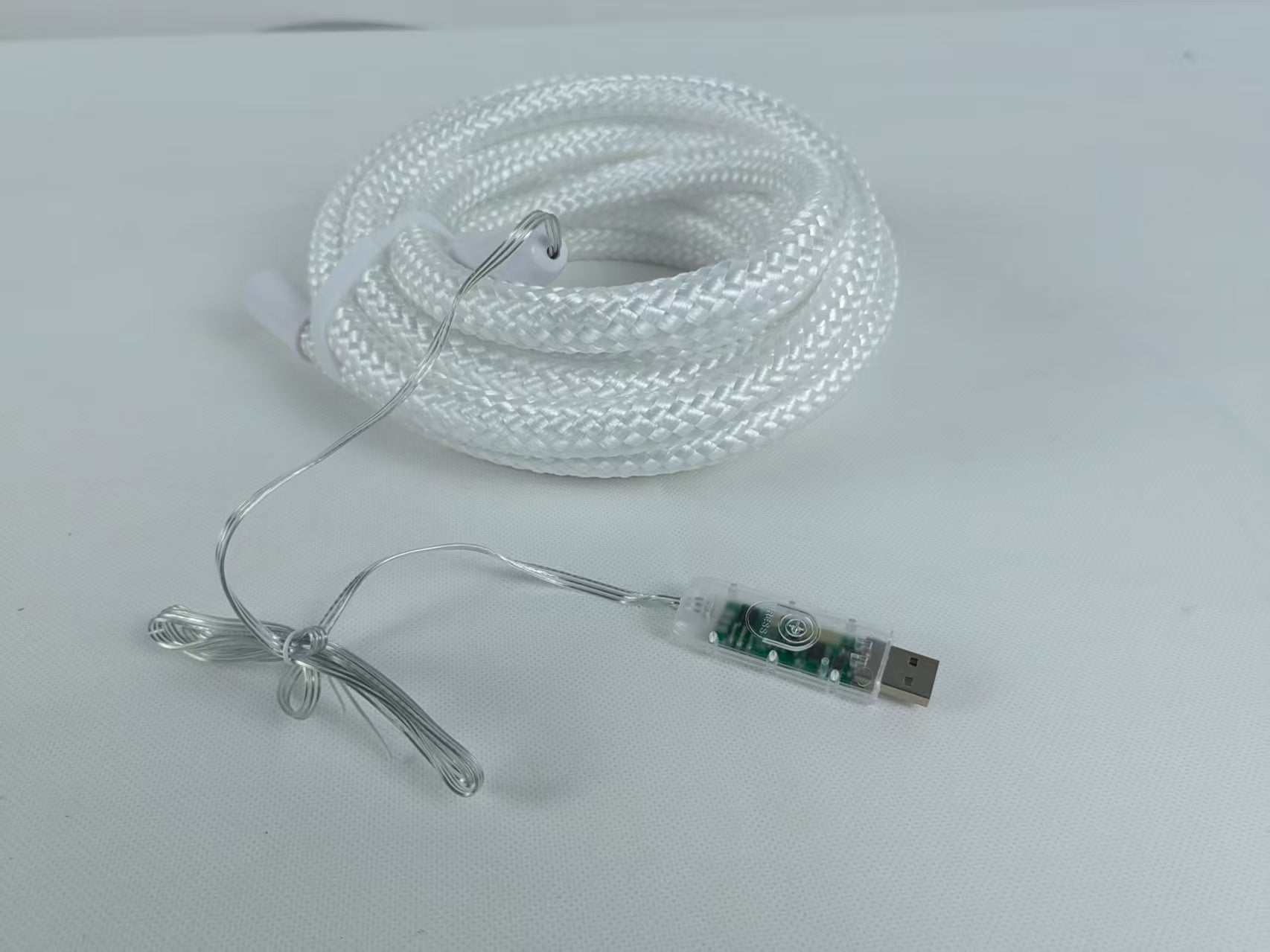 Bande lumineuse LED néon 360°, aspect tissé, couleur RVB, étanche, flexible