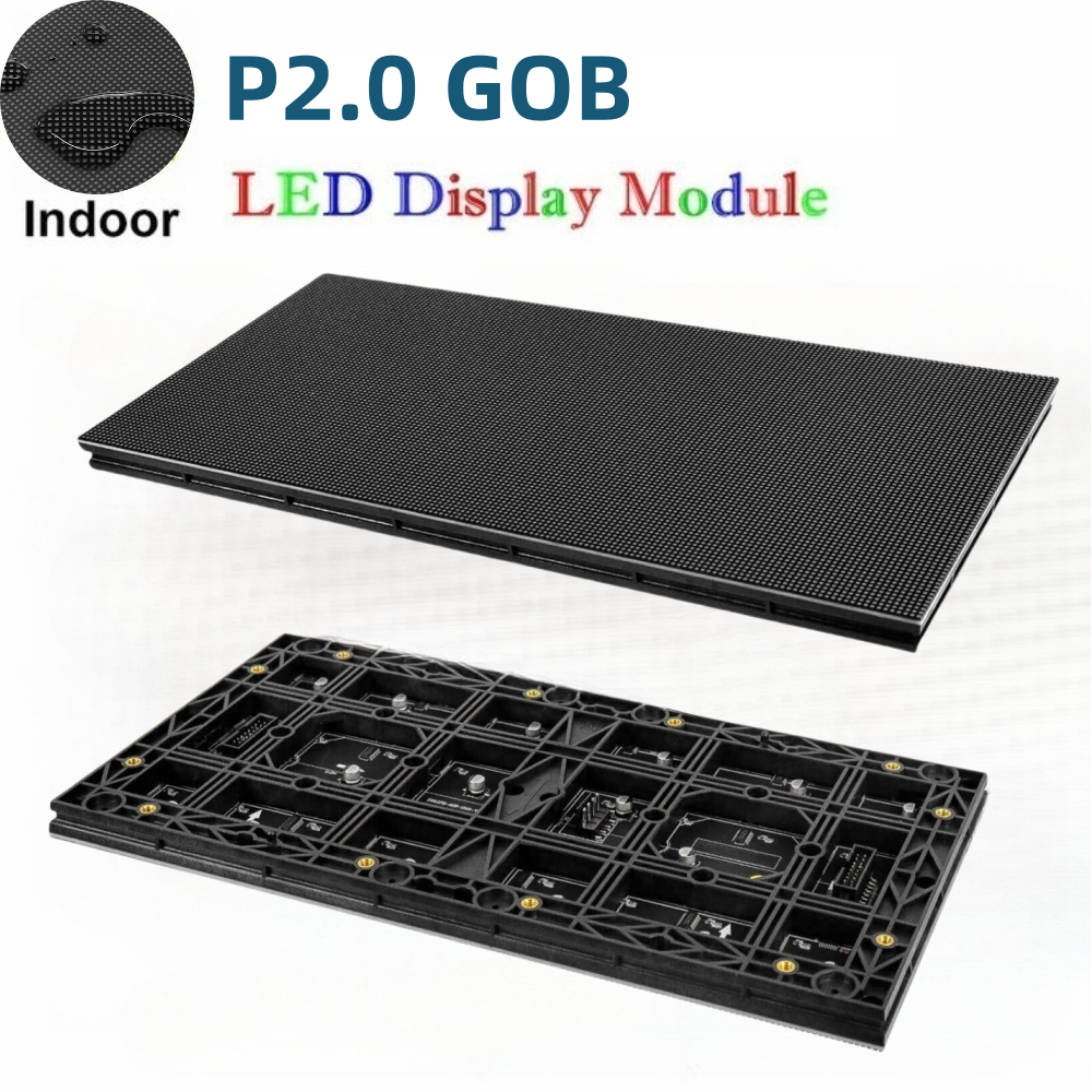 ID-G Series – P2.0 GOB Indoor LED Display Module | 320×160mm | 12,800 Pixels RGB Tile | Anti-Collision High-Res Panel