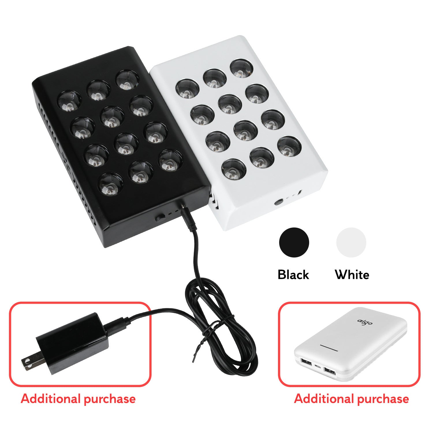 Lampe LED rouge rechargeable MINI60 à double puce