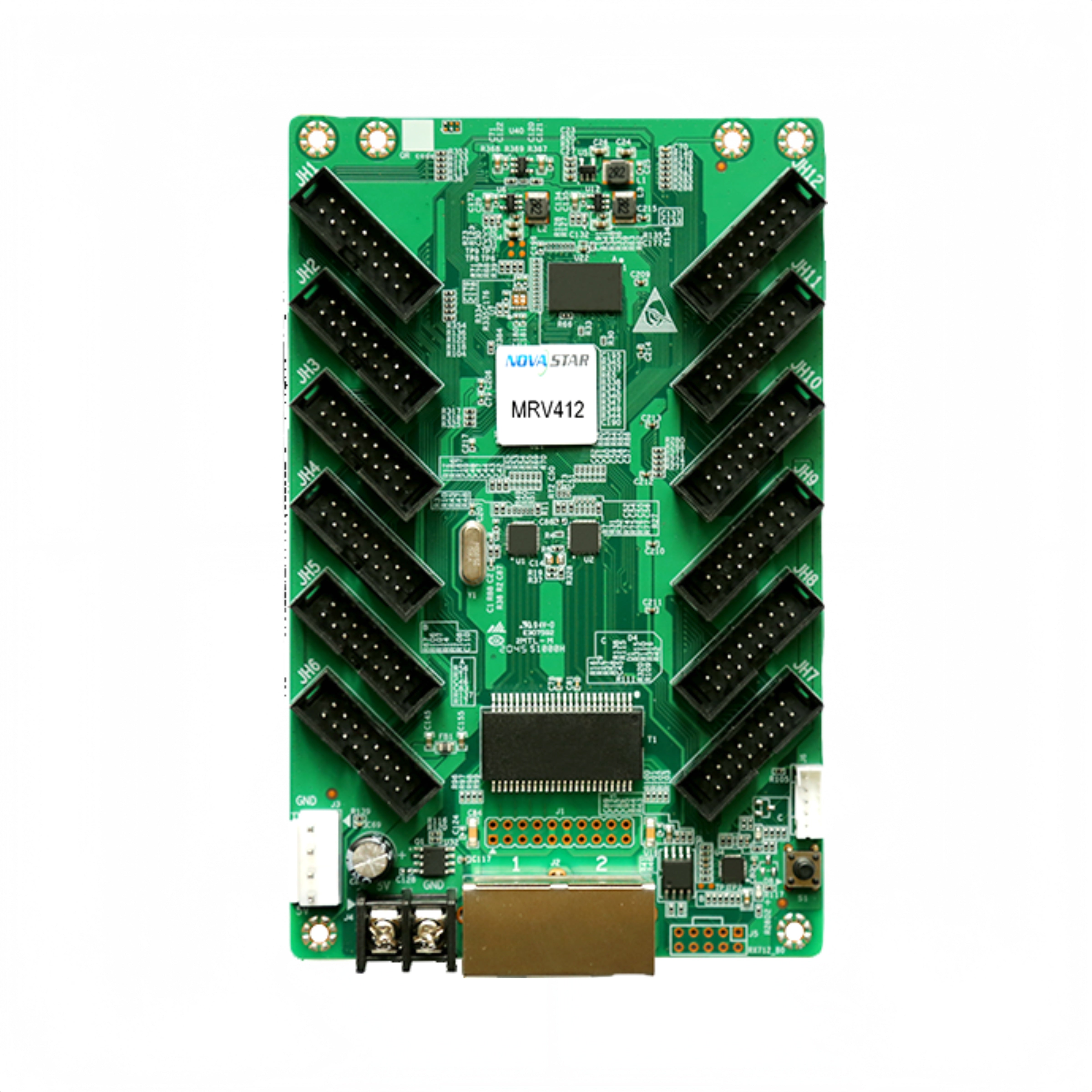 NovaStar MRV412‑N Empfangskarte – Maximal 512×512 Pixel | 24‑Gruppen Parallel RGB HUB75 LED-Controller-Board für LED-Bildschirme