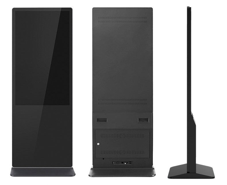 50‘’ Indoor Single-Sided Floor-Standing LCD Advertising Koisk with Wheel Stand | Android RK3568 2GB+16GB | Non-Touch / Infrared / Capacitive Touch | CMS Preinstalled
