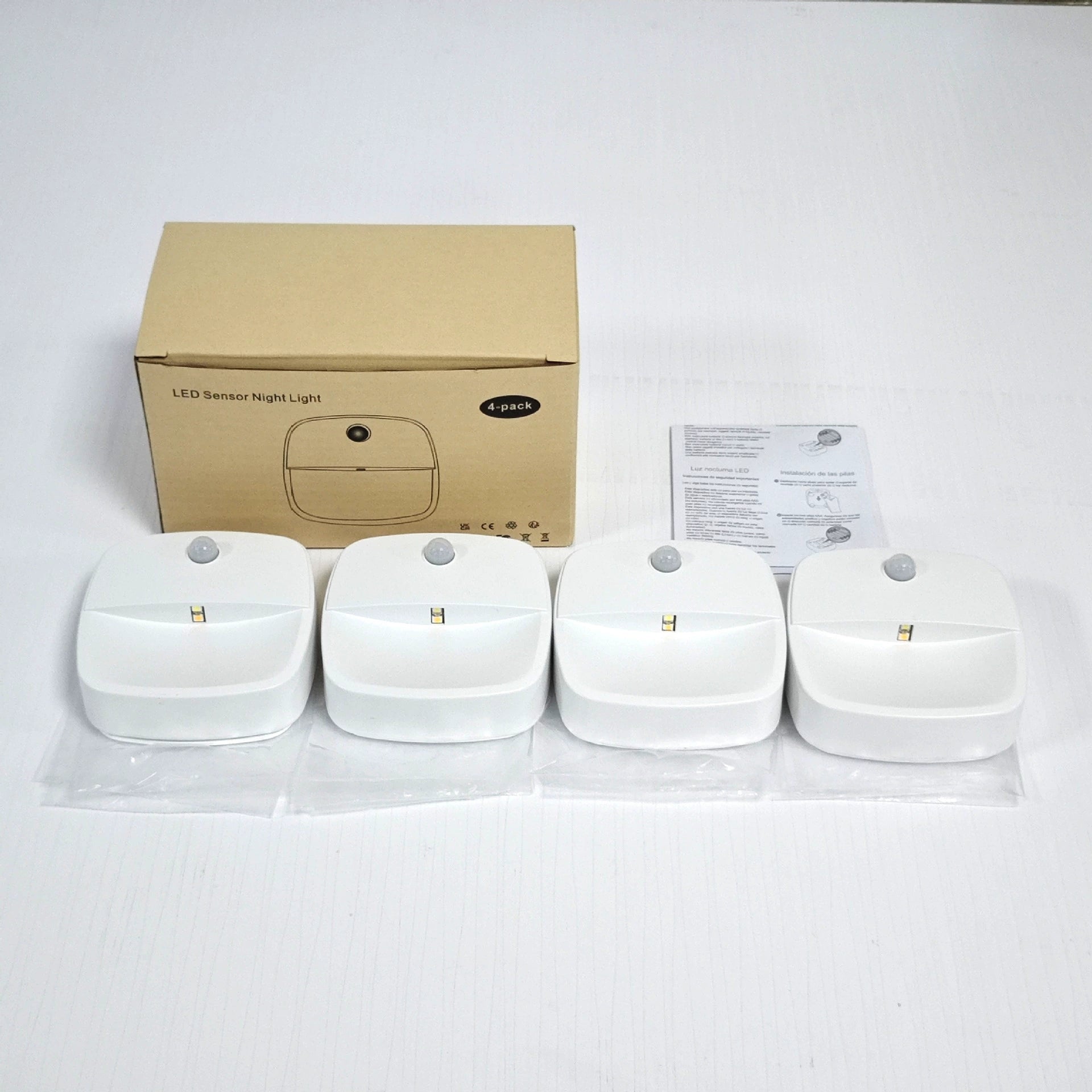 Battery Operated LED Motion Sensor Light - 2 / 3 / 4 / 5 / 6 PCS | Dual White (3000K-6500K Switchable) | Cordless Stick-On LED Night Light for Closet, Hallway, Bathroom, Kitchen, Cabinet(Battery not included)