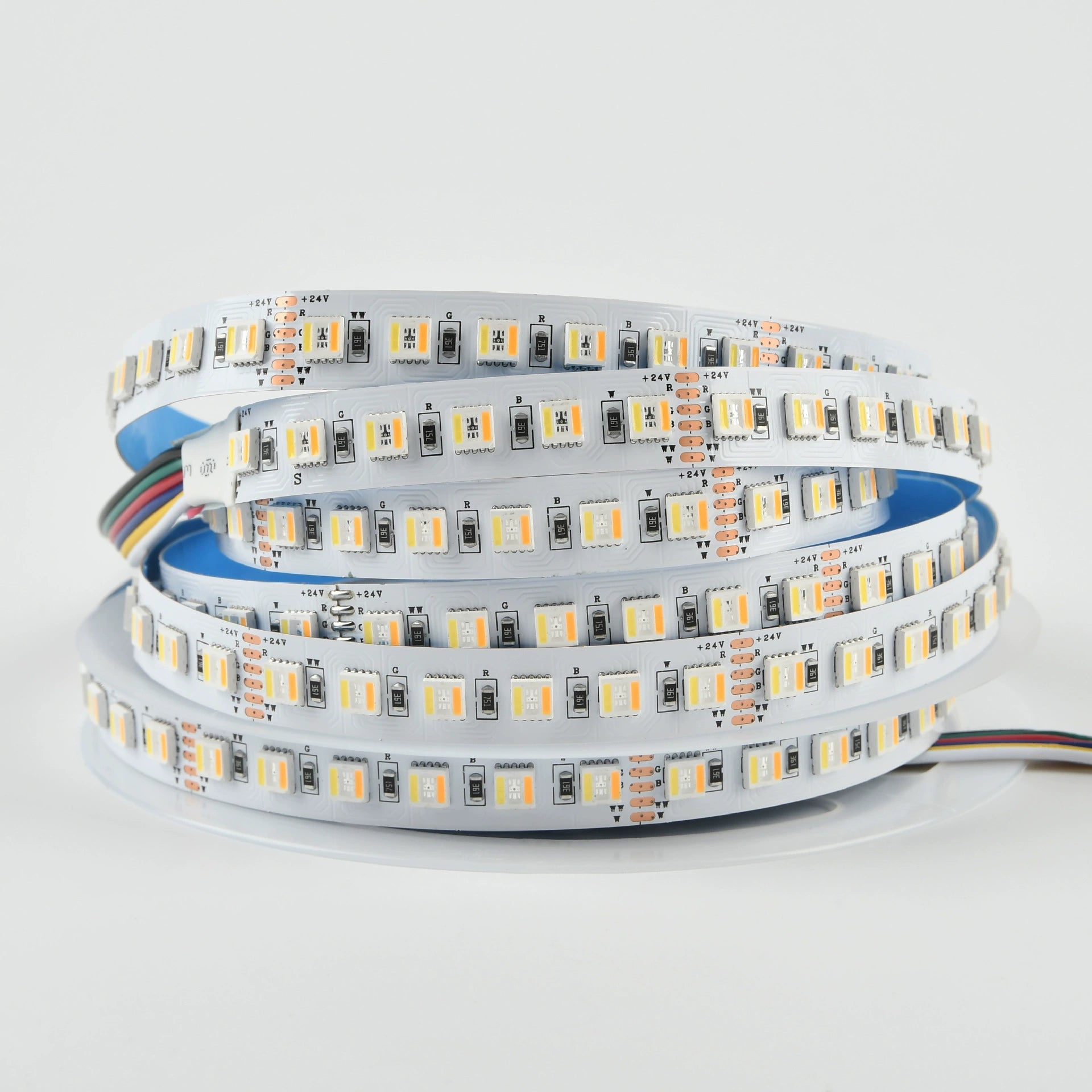 12MM Wide RGBCCT LED Strip Light - DC12V / 24V | 5-In-1 SMD5050-60 LEDs/M | IP00 / IP65 / IP67 | for Mirror, Kitchen Cabinet, Bedroom | 5/50M