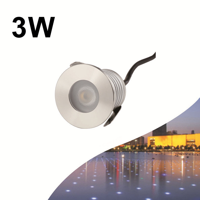 8PCS Pack 3W IP68 Unterwasser-LED-Leuchten Runde Edelstahlabdeckung Villa Garten Schwimmbad LED-Licht
