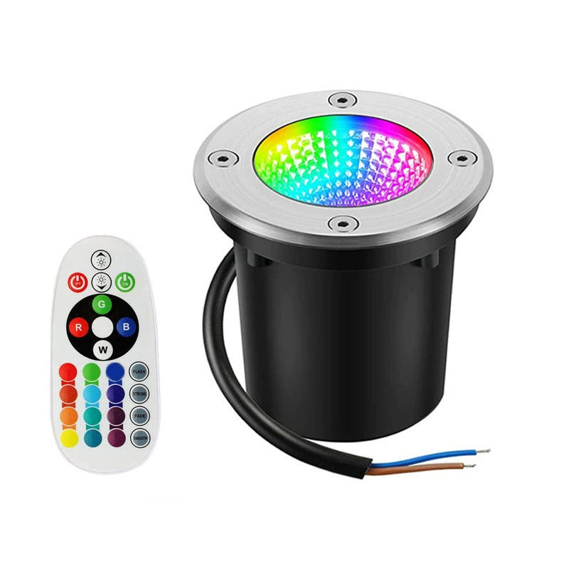 Low Voltage RGBWW Inground LED Well Lights – 6W | RGB + 3000K Warm White | DC 12V–24V | IP65 Waterproof | Outdoor Landscape & Ground Lighting for Garden, Yard & Driveway | 6 / 8-Pack
