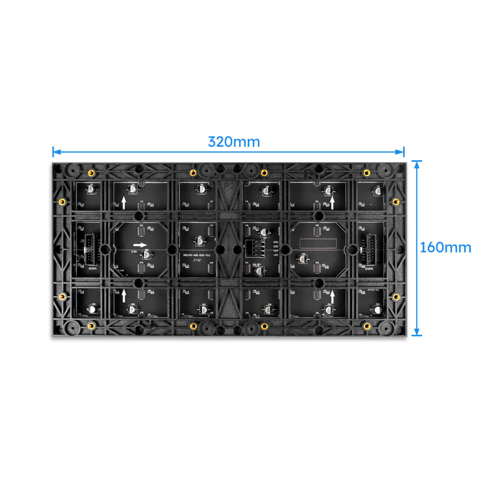 Module d'affichage LED d'intérieur P2.5 GOB série ID-G | 320 × 160 mm | Dalle RVB 8 192 pixels | Panneau couleur résistant aux chocs