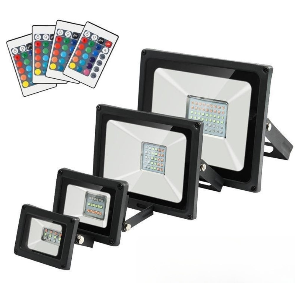 RGB-Farbwechsel-LED-Flutlicht mit Fernbedienung, IP65, wasserdicht