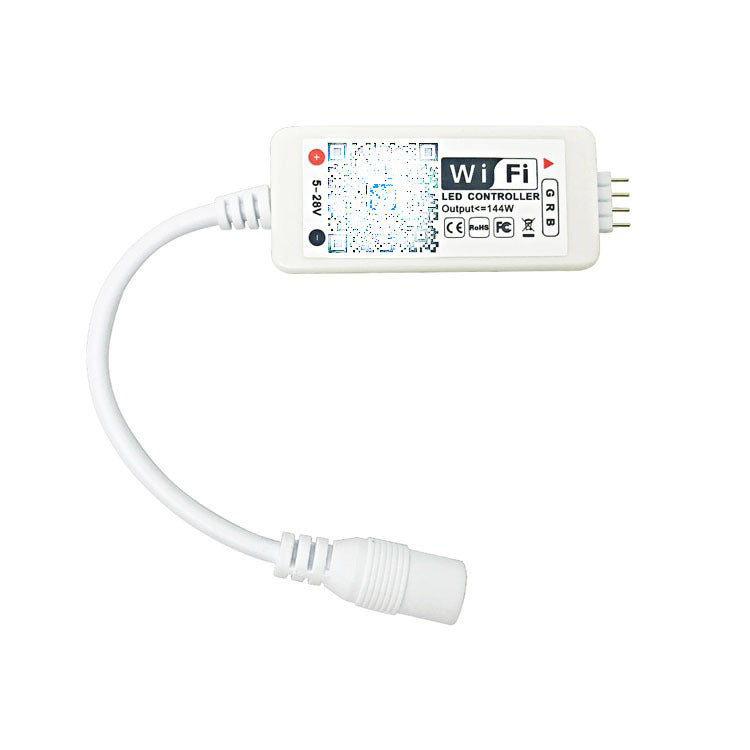 WiFi RGB/RGBW LED-Streifen-Controller – DC5V-24V | WiFi-App-Steuerung mit optionaler 24-Tasten-Fernbedienung | Für LED-Streifen