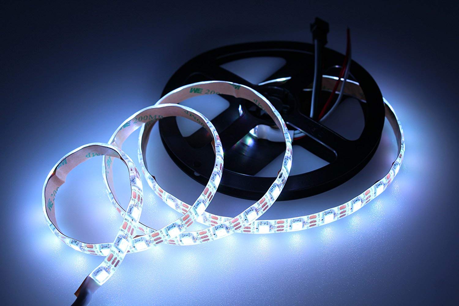 DC5V WS2812b RGBIC LED Strip Light - 10mm PCB | SMD5050 Individually Addressable | 30 / 60 / 96LEDs/M | White PCB | IP00 / IP65 / IP67 | Flowing Multicolor LED Strip for Party, Decoration, Home DIY Lighting Projects | 5/50M