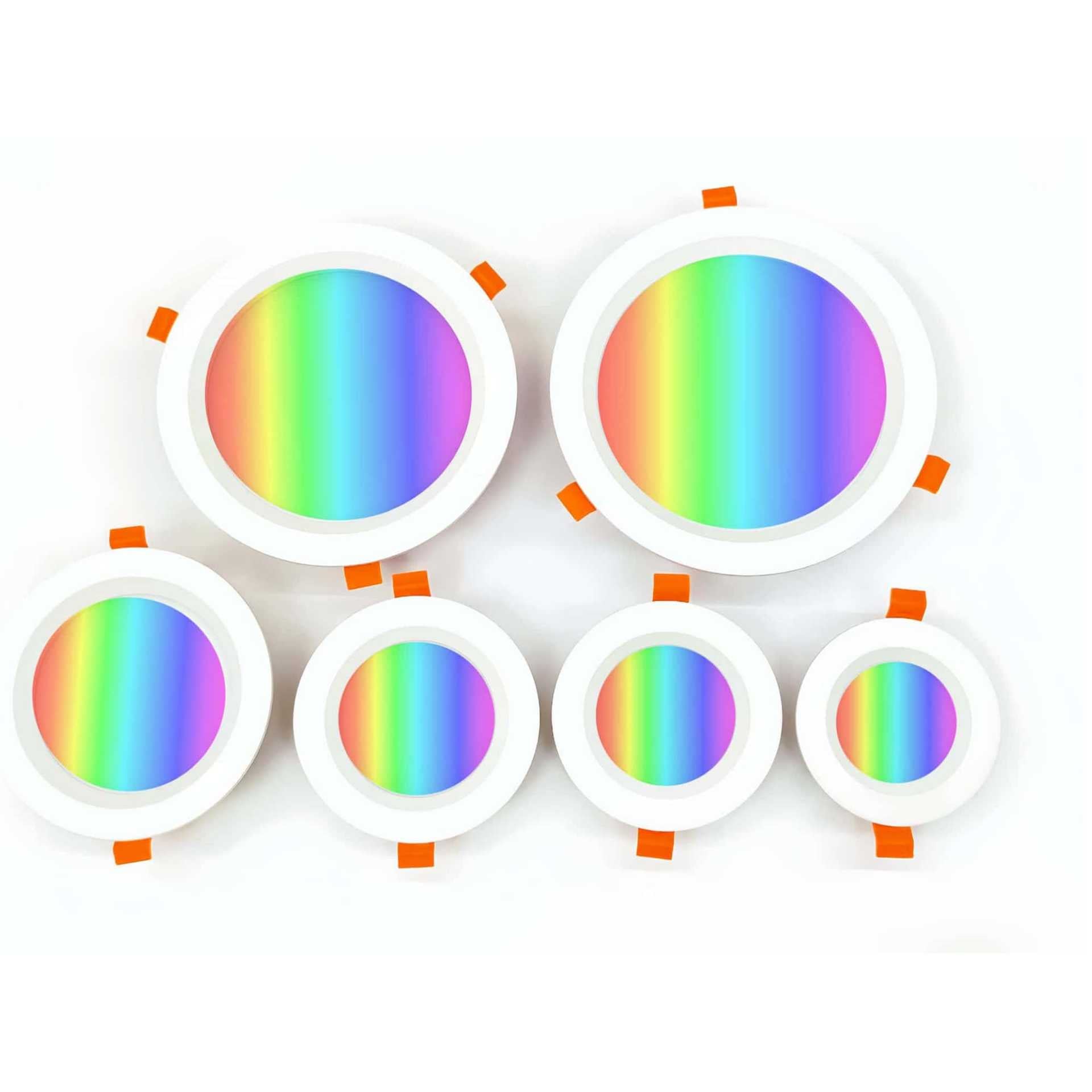 RGBW/RGBWW Super Bright Modern Recessed LED Lighting | 24V | 4W / 6W / 8W / 12W / 24W / 30W / 36W / 40W | White Round Embedded LED DownLights | 4 / 10Pack | Not Include RGBW Controller and Power Supply