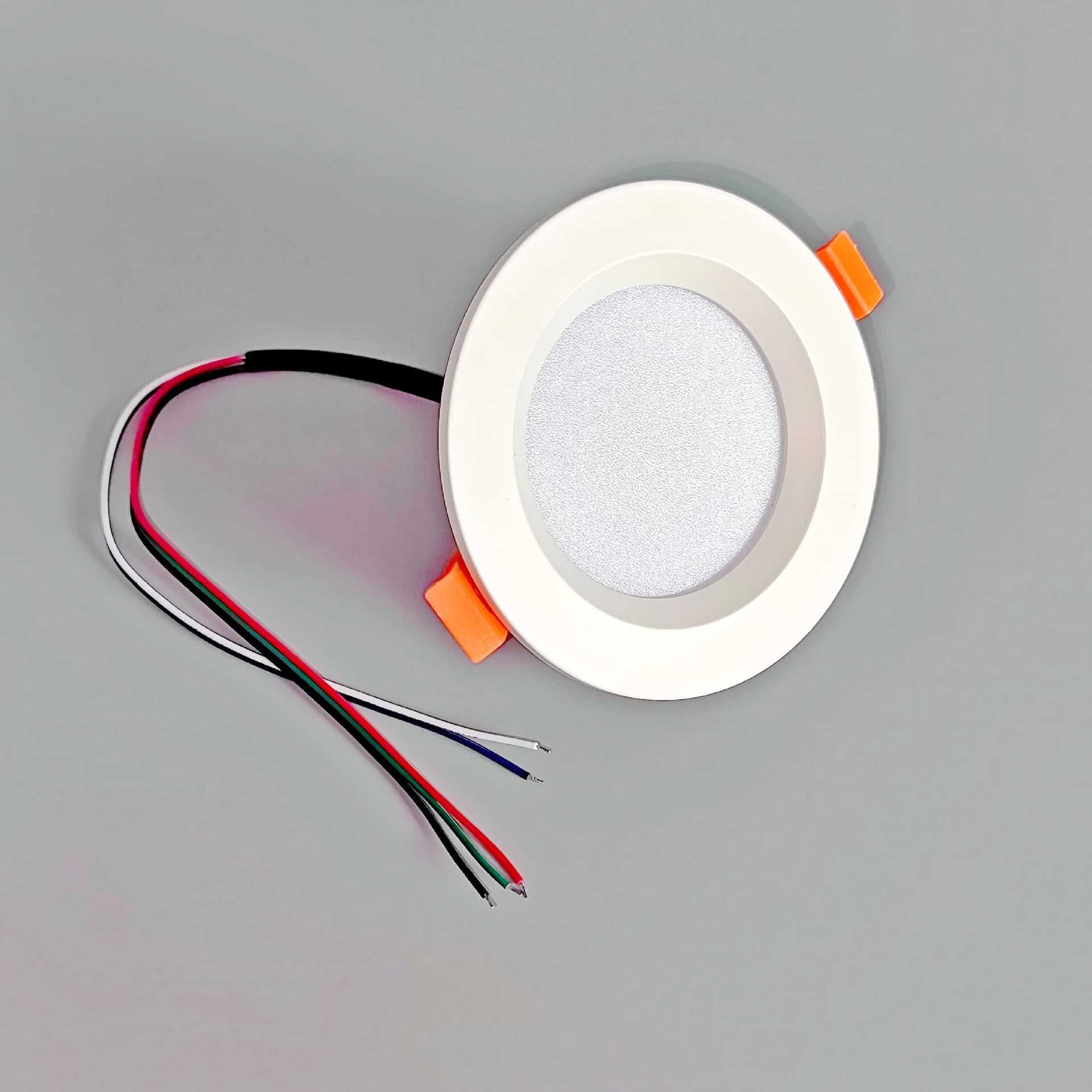 RGBW/RGBWW Super Bright Modern Recessed LED Lighting | 12V | 4W / 6W / 8W / 12W | White Round Embedded LED DownLights | 4 / 10Pack | Not Include RGBW Controller and Power Supply
