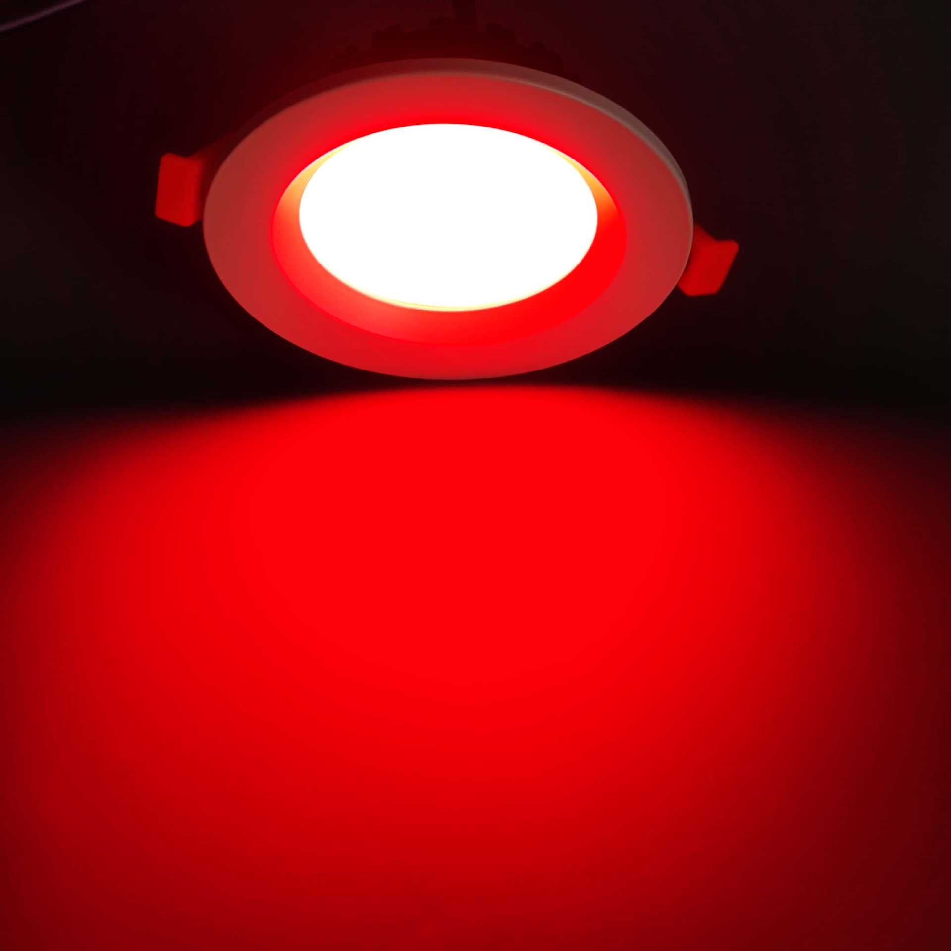 RGBW/RGBWW Super Bright Modern Recessed LED Lighting | 12V | 4W / 6W / 8W / 12W | White Round Embedded LED DownLights | 4 / 10Pack | Not Include RGBW Controller and Power Supply