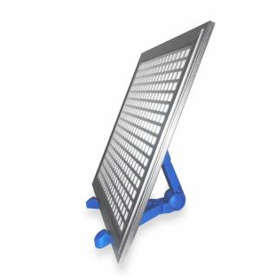 50W Infrared Therapy Lamp – Red Light 655–665nm & IR 850–860nm | Dimmable & Timer | AC100–240V | Aluminum Alloy + PC Cover | for Skin Beauty, Muscle | Blue Stand / Desktop Stand | Included Controller, Protective Goggles | US / EU / UK / AU Plug