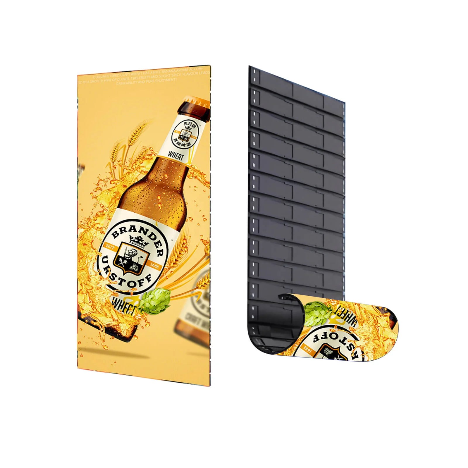 Rollbares LED-Posterdisplay der EP-RS-Serie | 500 × 1000 mm | P2.6 / P1.95 / P1.56 / P1.25 | Leicht, flexibel und tragbar | Unterstützt hängende und magnetische Installation