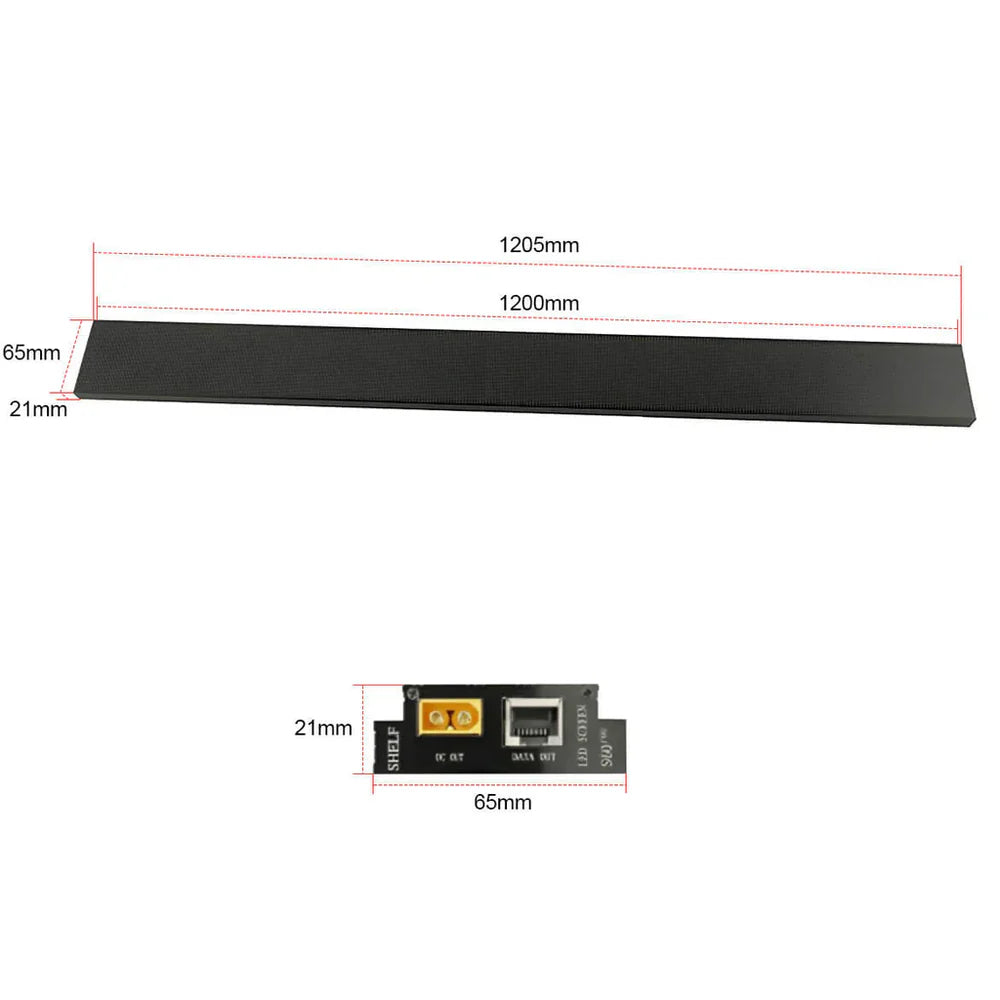 8PCS Pack Shelf LED Display Strip P1.25 | P1.875 60mm (2.36'') Tall Digital Price Display for Store