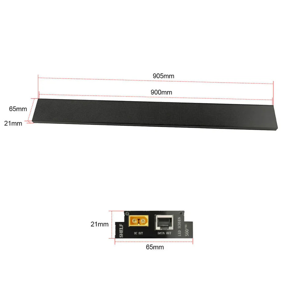 12PCS Pack Shelf LED Display Strip P1.25 | P1.875 60mm (2.36'') Tall Digital Price Display for Store