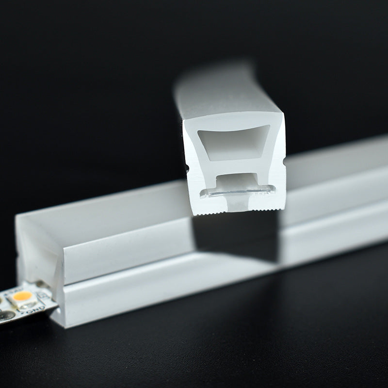 1M/5M/10M/20M Pack of T1212 LED Neon Light Housing Kit with End Caps and Mounting Clips, Flexible Neon Channel Fit for 8mm Wide LED Strip Lights