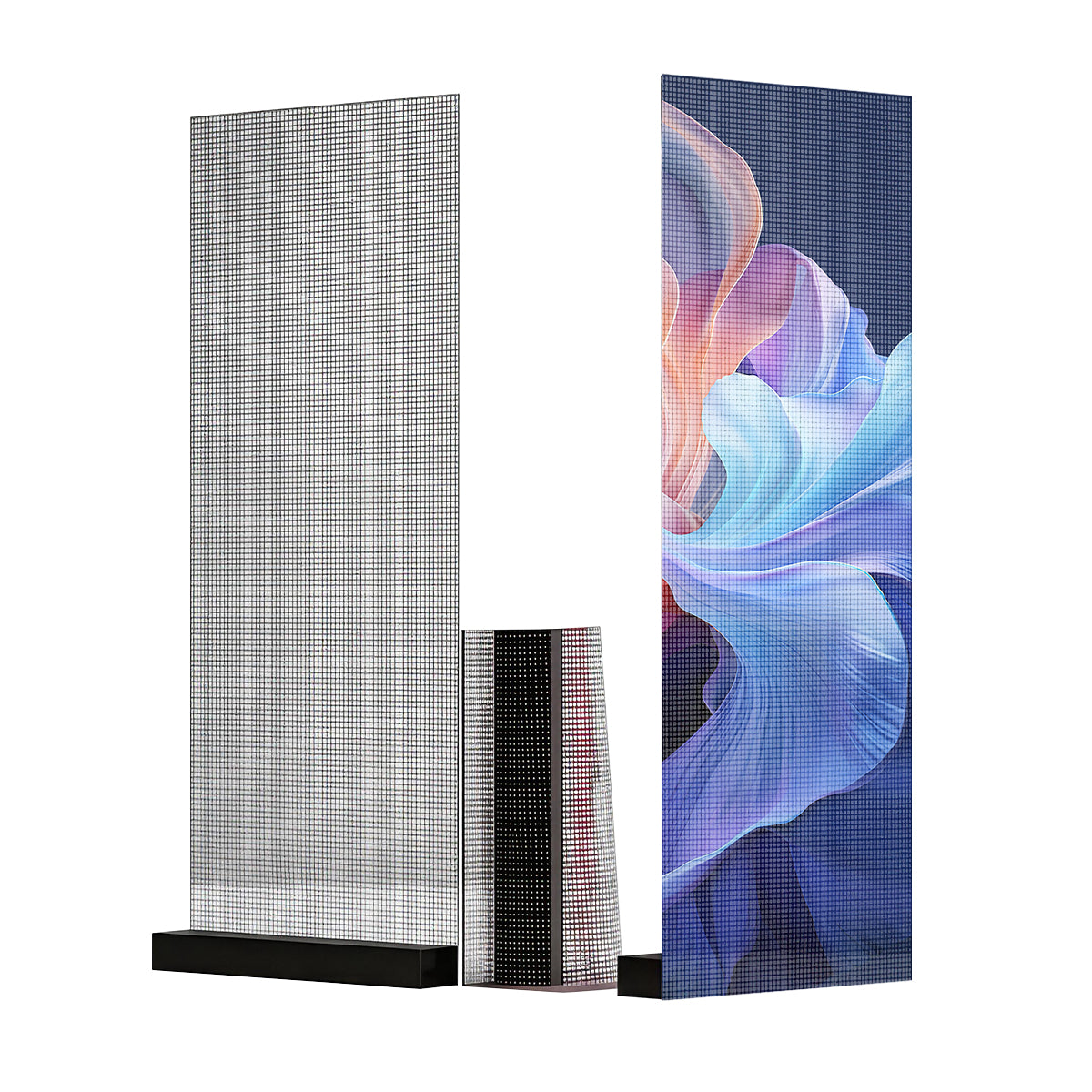 Film adhésif LED transparent P15 – 390 × 990 mm (15,35 × 38,98 po) | 3 000 nits | Écran autocollant en verre transparent à 94 % pour façades et vitrines de magasins | Plusieurs options de kits | Prêt à l'emploi