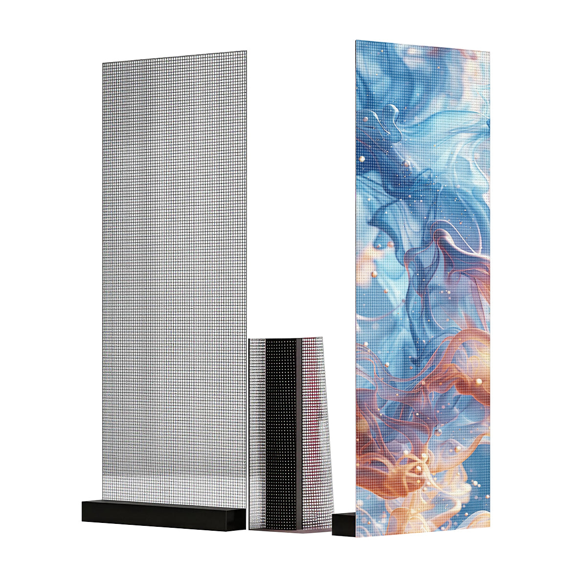 P4 Adhesive Transparent LED Film – 240×1000 mm (9.45×39.37 in) | 2000nits | 90% Transparency Glass Sticker Display for Storefront Glass & Interior Partitions | Multiple Kit Options | Plug & Play