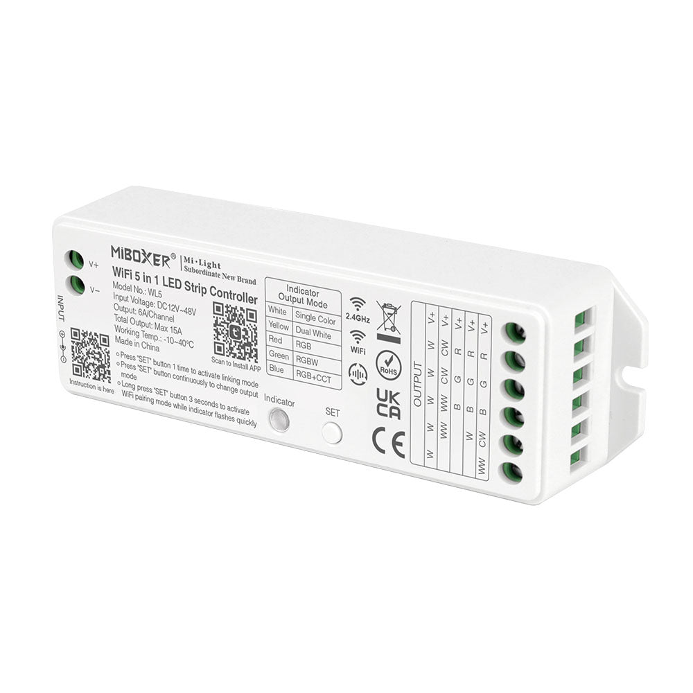 MiBOXER WL5 5 in 1 LED Strip Controller (WiFi+2.4G)LED Controller Series