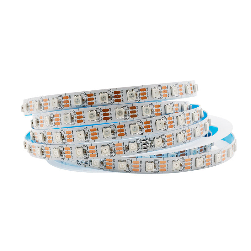 DC5V WS2812b RGBIC LED Strip Light - 10mm PCB | SMD5050 Individually Addressable | 30 / 60 / 96LEDs/M | White PCB | IP00 / IP65 / IP67 | Flowing Multicolor LED Strip for Party, Decoration, Home DIY Lighting Projects | 5/50M