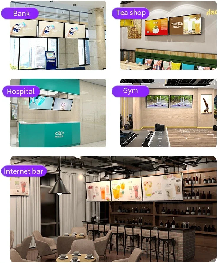 32" Indoor Wall-Mount LCD Advertising Display | Android RK3568 2GB+16GB | Non-Touch / Infrared / Capacitive Touch | CMS Software | VESA Mount