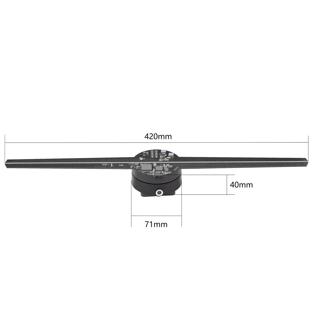 FL-CL Series 42cm (16.5 inch) Small Size | 3D Hologram Fan LED Display | Flat Fan Cloud Control (AS) | LED Hologram Projector | 2-Pack Fans with Outdoor Double-Sided Mounting Bracket | 2 Blades