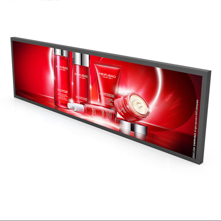37.6 Inch (920×258mm Viewable) Ultra-Wide Android LCD Bar Display for Retail Shelves | Cloud, App & USB Content Management
