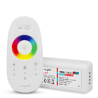 Contrôleur LED RVB sans fil 12 V-24 V CC 2,4 GHz RF pour bandes LED RVB avec télécommande tactile