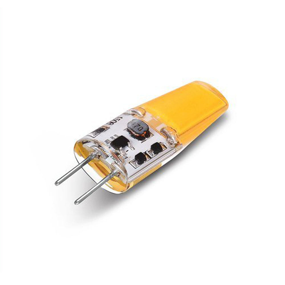 10er-Pack G4 LED-Glühbirne, Bi-Pin-Sockel, Silikonkapselung, 12 V, 2 Watt, 1505 COB-LEDs, CRI > 80, 160–180 Lumen, AC/DC 10–20 V, 20-W-Äquivalent, Halogen-LED-Ersatz